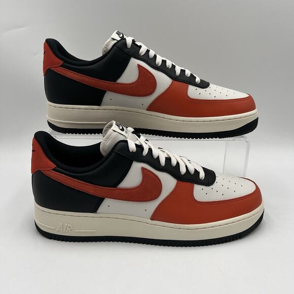 Mens Size 14 Nike Air Force 1 '07 LV8 Black Vintage Coral Sneakers HQ4987 010 - Picture 1 of 5